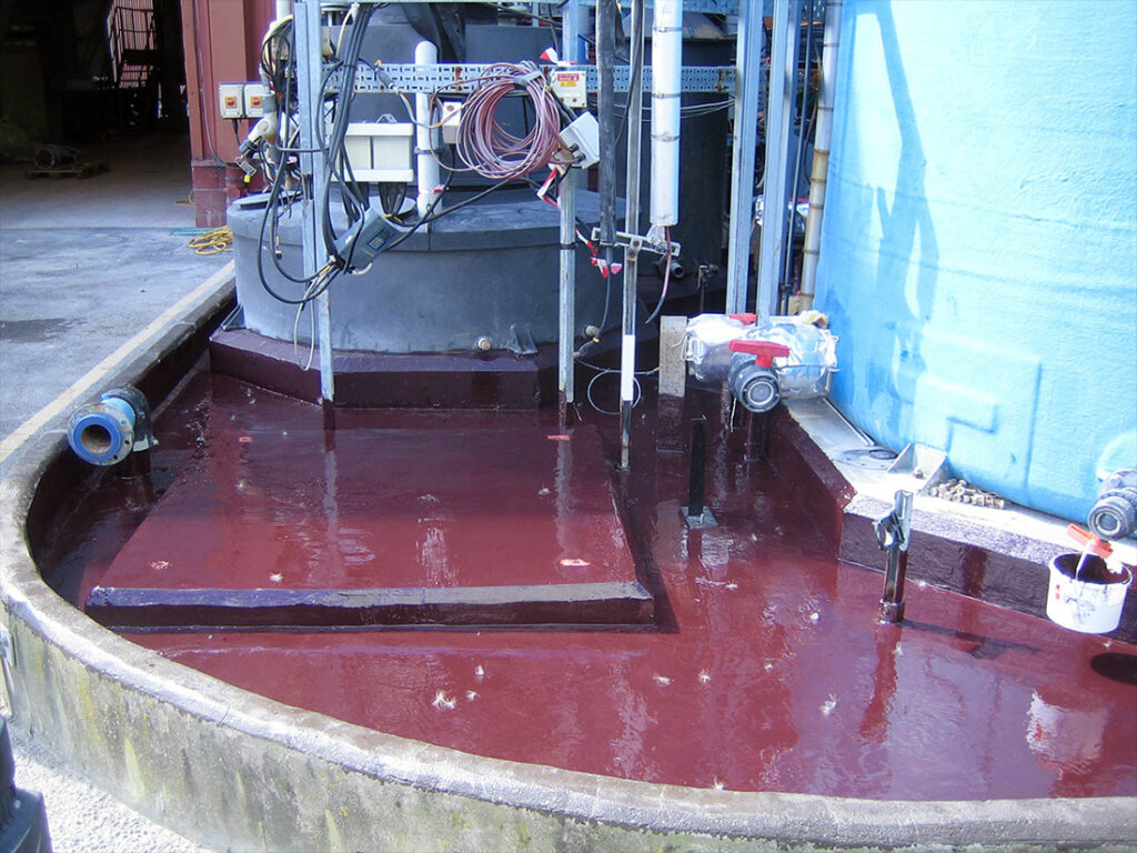 Bund coated with Belzona 4331